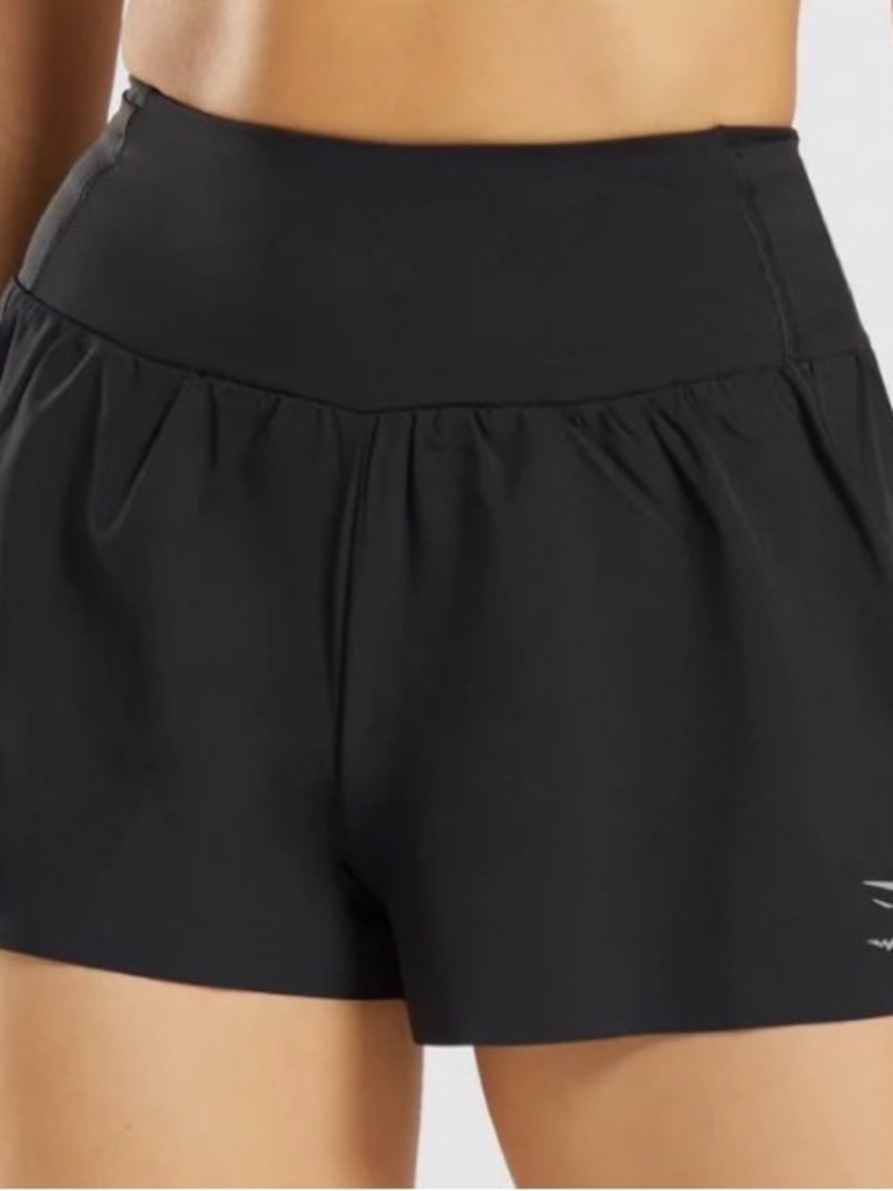 Gymshark Black High-Waist Athletic Shorts